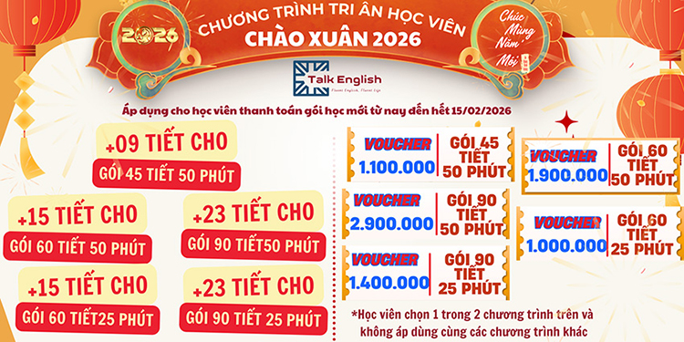 Khuyến mãi học phí tiếng Anh
