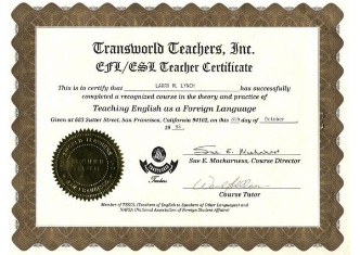 CELTA Certificate